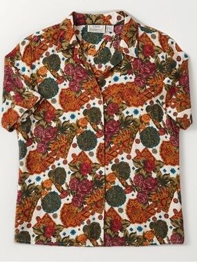 NWT /VTG Laura Katherine Top Women’s Size 20W Tropical Hawaiian Vintage Flowers